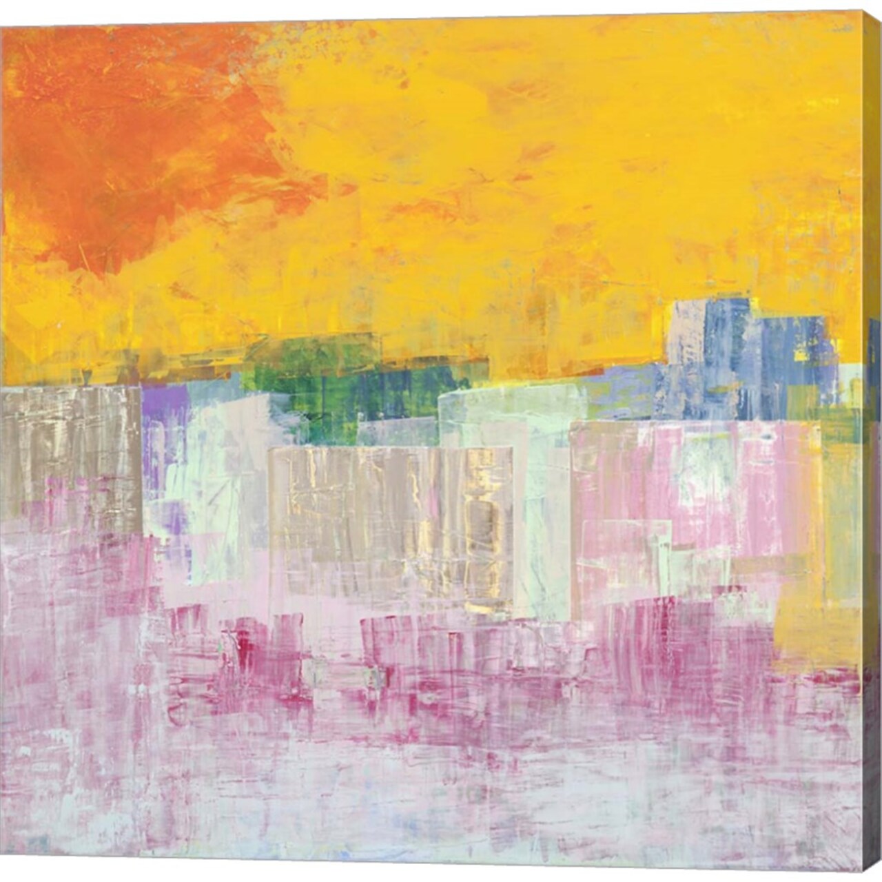 Citta d'estate (dettaglio) by Italo Corrado - 24x24 Canvas Art Print